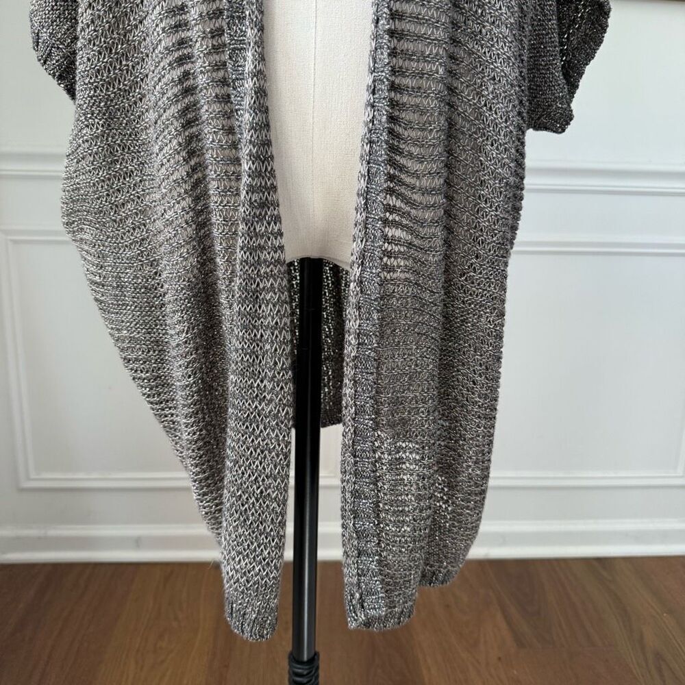 Eileen Fisher Bronze Variegated Links Sparkle Shimmer Knit Oval Cardigan $278 XL - Picture 5 of 8